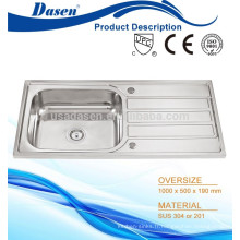 Drainboard mop évier monotrou cuisine worktop ant évier de support de rouille